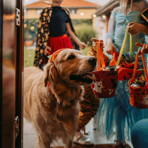 Top 3 Halloween Pet Safety Tips for Durham Families - kids trick-or-treating in Durham, NC
