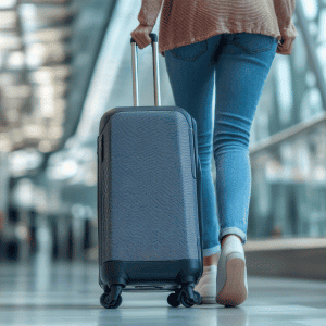 woman at Durham airport